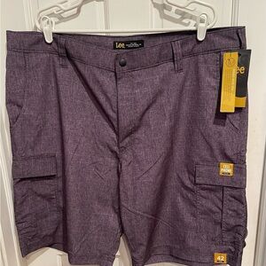 Lee Men's Heather Grey Cargo Shorts 42